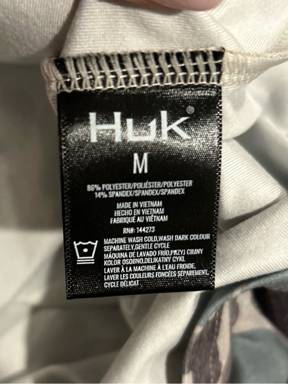 🎣 Huk KC Camo Print Leeward Lightweight Fleece 1/4 Zip Pullover – Men’s Medium - Picture 7 of 8